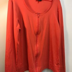 Lafayette plus size zip up shirt top
